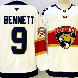 Florida Panthers #9 Sam Bennett White Authentic Jersey