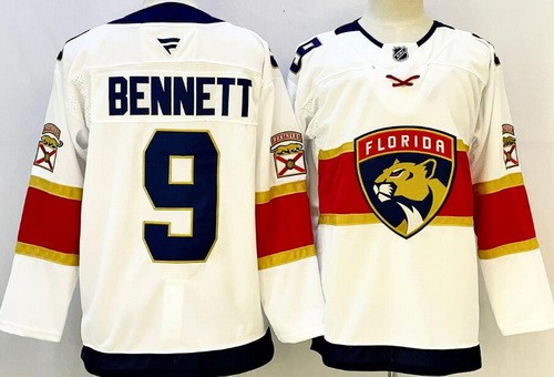 Florida Panthers #9 Sam Bennett White Authentic Jersey