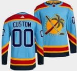 Florida Panthers Customized Blue 2022 Reverse Retro Authentic Jersey