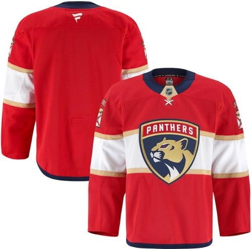 Florida Panthers Customized Red Fanatics Authentic Jersey