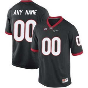 Georgia Bulldogs Customized Black College Football Jersey