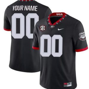 Georgia Bulldogs Customized Limited Black Alternate College Football Jersey