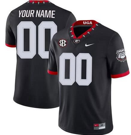 Georgia Bulldogs Customized Limited Black Alternate College Football Jersey