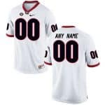 Georgia Bulldogs Customized White College Football Jersey