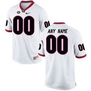 Georgia Bulldogs Customized White College Football Jersey