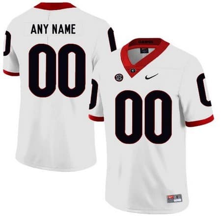 Georgia Bulldogs Customized White Rush College Football Jersey
