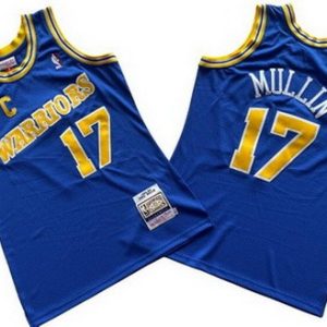Golden State Warriors #17 Chris Mullin Blue 1993 Throwback Swingman Jersey