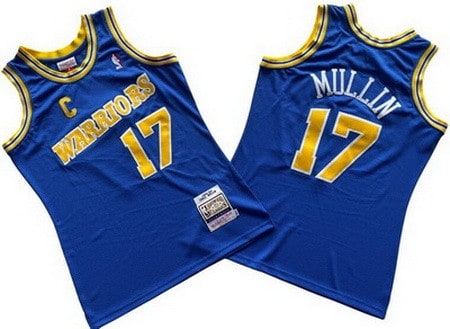 Golden State Warriors #17 Chris Mullin Blue 1993 Throwback Swingman Jersey