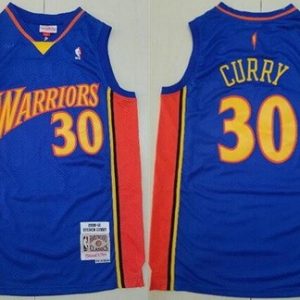 Golden State Warriors #30 Stephen Curry Blue 2009 Throwback Swingman Jersey