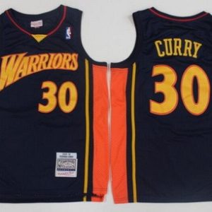 Golden State Warriors #30 Stephen Curry Navy 2009 Throwback Swingman Jersey
