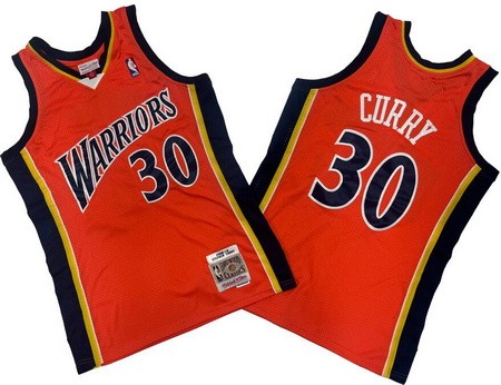 Golden State Warriors #30 Stephen Curry Orange 2009 Throwback Swingman Jersey