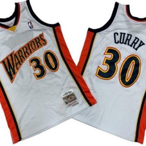 Golden State Warriors #30 Stephen Curry White 2009 Throwback Swingman Jersey