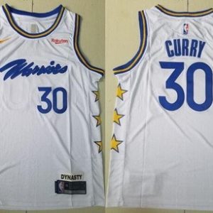 Golden State Warriors #30 Stephen Curry White 2022 City Icon Sponsor Swingman Jersey