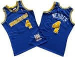 Golden State Warriors #4 Chris Webber Blue 1993 Throwback Swingman Jersey