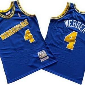 Golden State Warriors #4 Chris Webber Blue 1993 Throwback Swingman Jersey