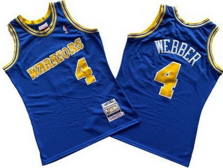 Golden State Warriors #4 Chris Webber Blue 1993 Throwback Swingman Jersey