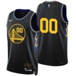 Golden State Warriors Custom Black 2022 City Diamond 75th Icon Hot Press Jersey