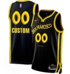 Golden State Warriors Custom Black 2023 City Icon Heat Press Jersey