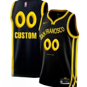 Golden State Warriors Custom Black 2023 City Icon Heat Press Jersey