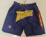 Golden State Warriors Navy Just Don Shorts