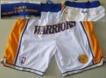 Golden State Warriors White 1995 Just Don Swingman Shorts