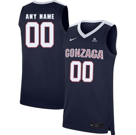 Gonzaga Bulldogs Customized Navy 2019 College Basketball Jersey