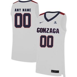 Gonzaga Bulldogs Customized White 2019 College Basketball Jersey