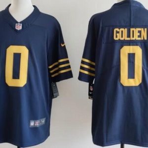 Green Bay Packers #0 Matthew Golden Limited Navy Vapor Jersey