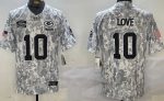 Green Bay Packers #10 Jordan Love Limited Arctic Camo 2024 Salute to Service Jersey