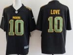 Green Bay Packers #10 Jordan Love Limited Black Fashion Vapor Jersey