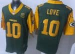 Green Bay Packers #10 Jordan Love Limited Green 13X World Champions FUSE Vapor Jersey
