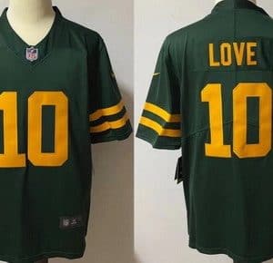 Green Bay Packers #10 Jordan Love Limited Green Alternate Vapor Jersey