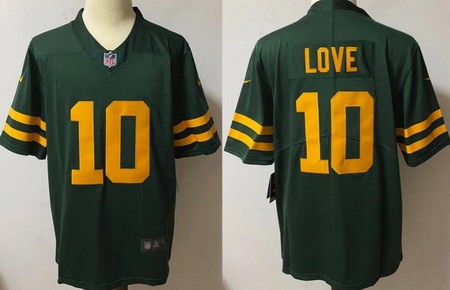 Green Bay Packers #10 Jordan Love Limited Green Alternate Vapor Jersey