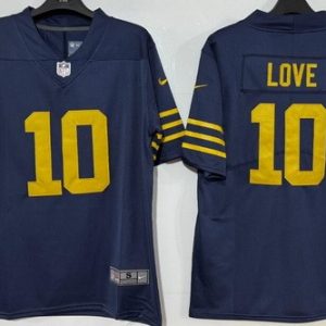 Green Bay Packers #10 Jordan Love Limited Navy Vapor Jersey