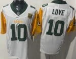 Green Bay Packers #10 Jordan Love Limited White 13X World Champions FUSE Vapor Jersey