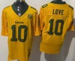 Green Bay Packers #10 Jordan Love Limited Yellow 13X World Champions FUSE Vapor Jersey