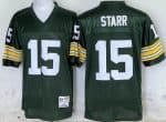 Green Bay Packers #15 Bart Starr Green 1969 Throwback Jersey