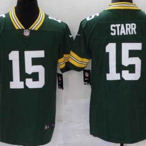 Green Bay Packers #15 Bart Starr Limited Green Vapor Jersey