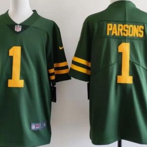 Green Bay Packers #1 Micah Parsons Limited Green Alternate Vapor Jersey