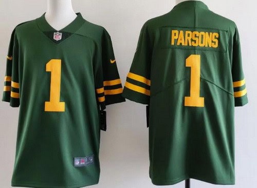 Green Bay Packers #1 Micah Parsons Limited Green Alternate Vapor Jersey