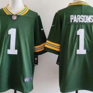 Green Bay Packers #1 Micah Parsons Limited Green Vapor Jersey