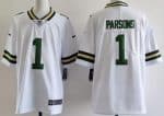 Green Bay Packers #1 Micah Parsons Limited White Vapor Jersey