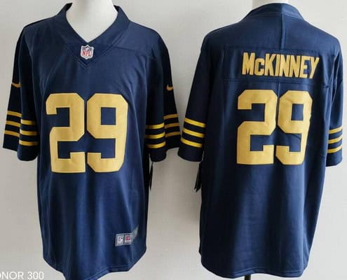 Green Bay Packers #29 Xavier McKinney Limited Navy Vapor Jersey