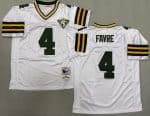 Green Bay Packers #4 Brett Favre White 75th 1996 Throwback Jersey
