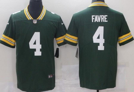 Green Bay Packers #4 Favre Green Limited Green Vapor Jersey