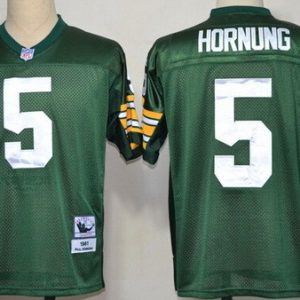 Green Bay Packers #5 Paul Hornung Green Throwback Jersey