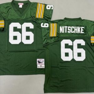 Green Bay Packers #66 Ray Nitschke Green 1969 Throwback Jersey