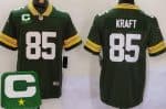 Green Bay Packers #85 Tucker Kraft Limited Green 2025 Captain Patch Vapor Jersey