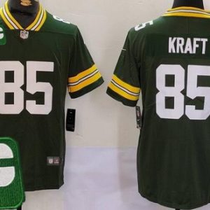 Green Bay Packers #85 Tucker Kraft Limited Green 2025 Captain Patch Vapor Jersey