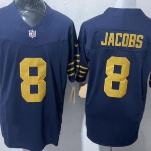 Green Bay Packers #8 Josh Jacobs Limited Navy FUSE Vapor Jersey